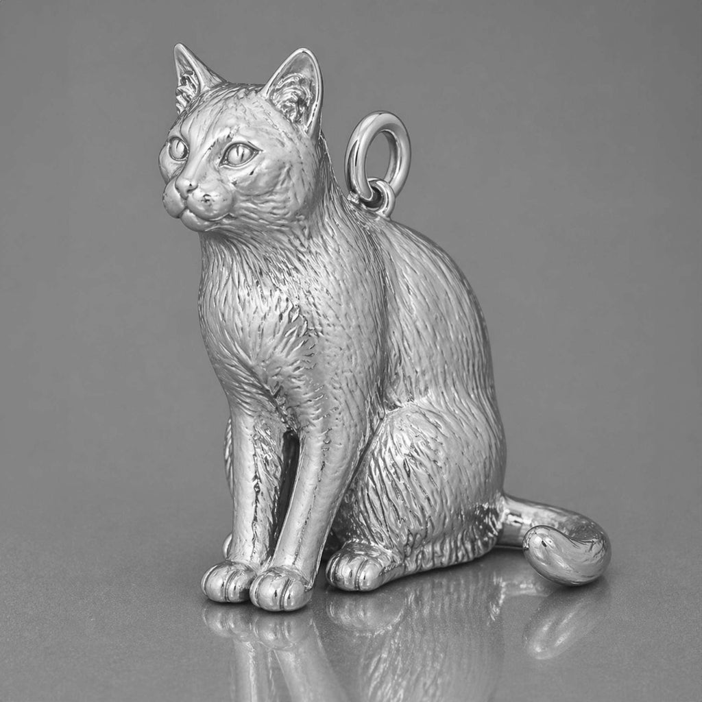 950 Platinum - Russian Blue Cat Charm