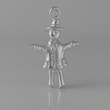 950 Platinum - Rustic Scarecrow Charm