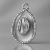 950 Platinum - Western Cowboy Hat Charm