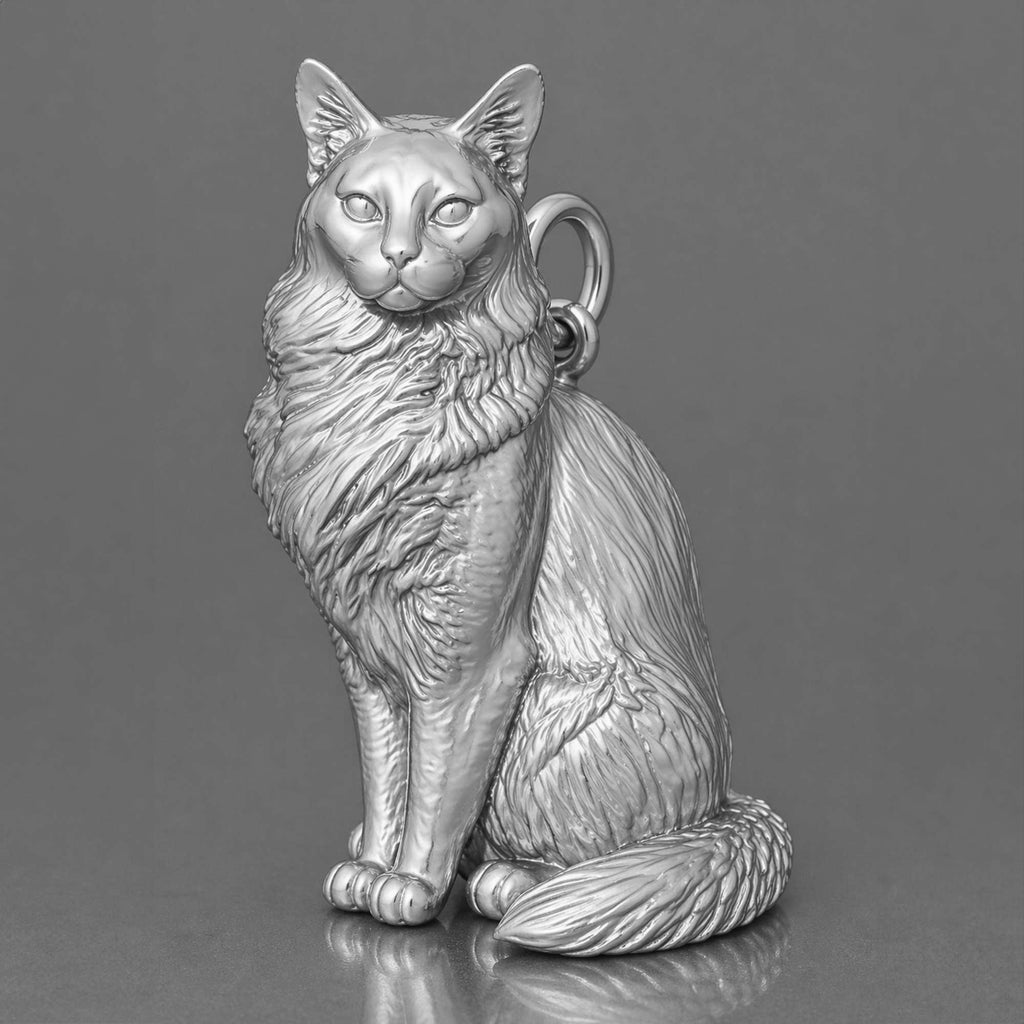 950 Platinum - Somali Cat Charm