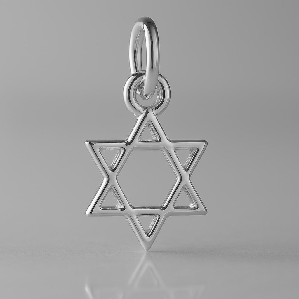 950 Platinum - Mini Star of David Charm