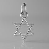 950 Platinum - Mini Star of David Charm