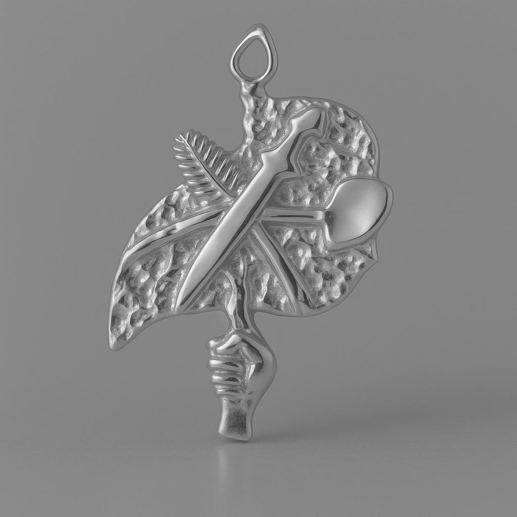950 Platinum - Peace Sigil Charm