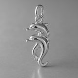 950 Platinum - Twin Dolphins Charm