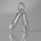 950 Platinum - Ballet Shoes Charm