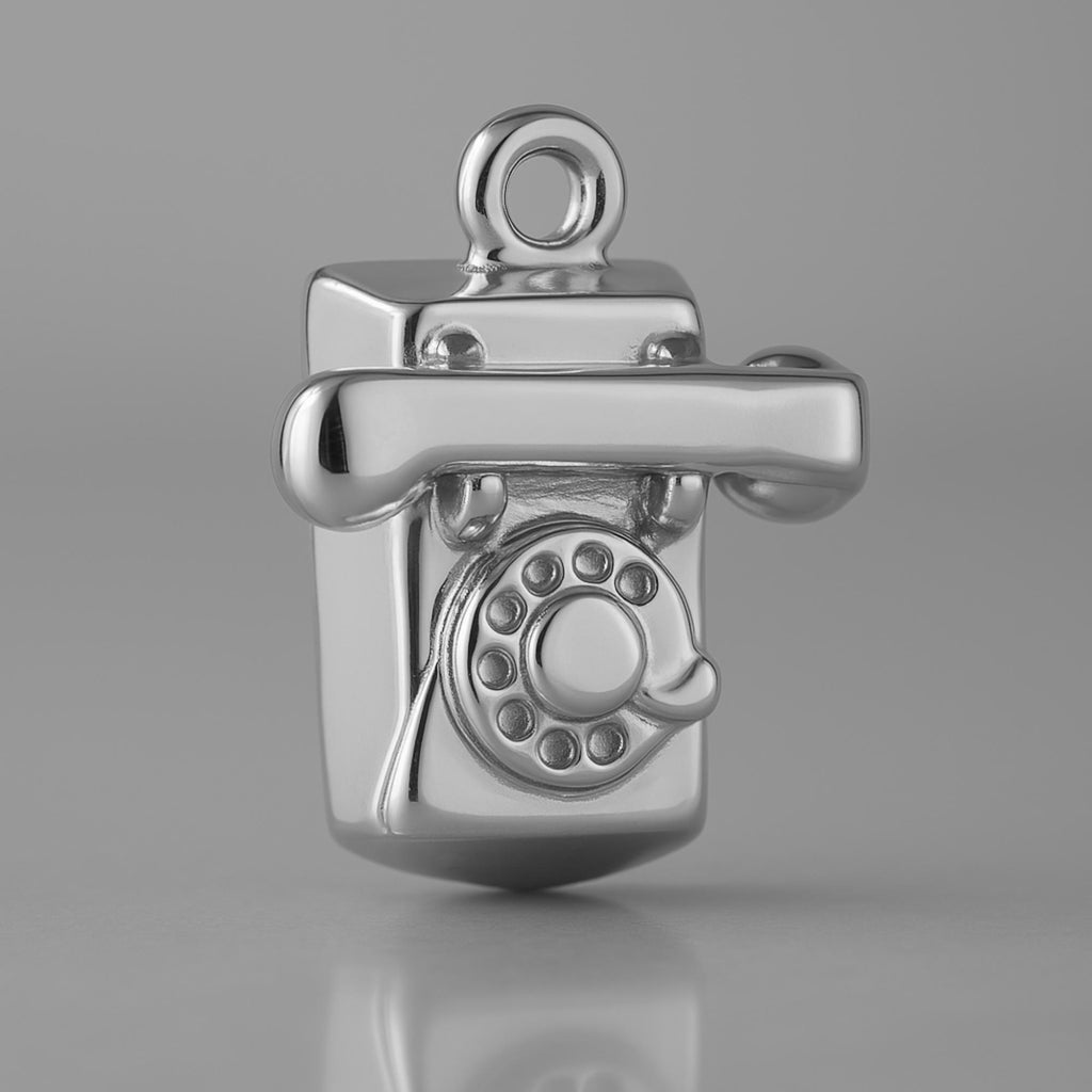 950 Platinum - Rotary Telephone Charm