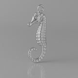 950 Platinum - Dwarf Seahorse Charm