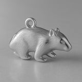 950 Platinum - Hairy Wombat Charm