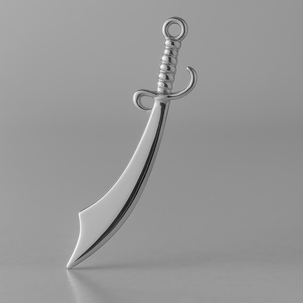 950 Platinum - Arabian Scimitar Charm