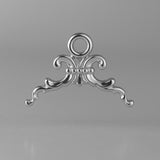 950 Platinum - Fleur-de-Lis Crest Charm