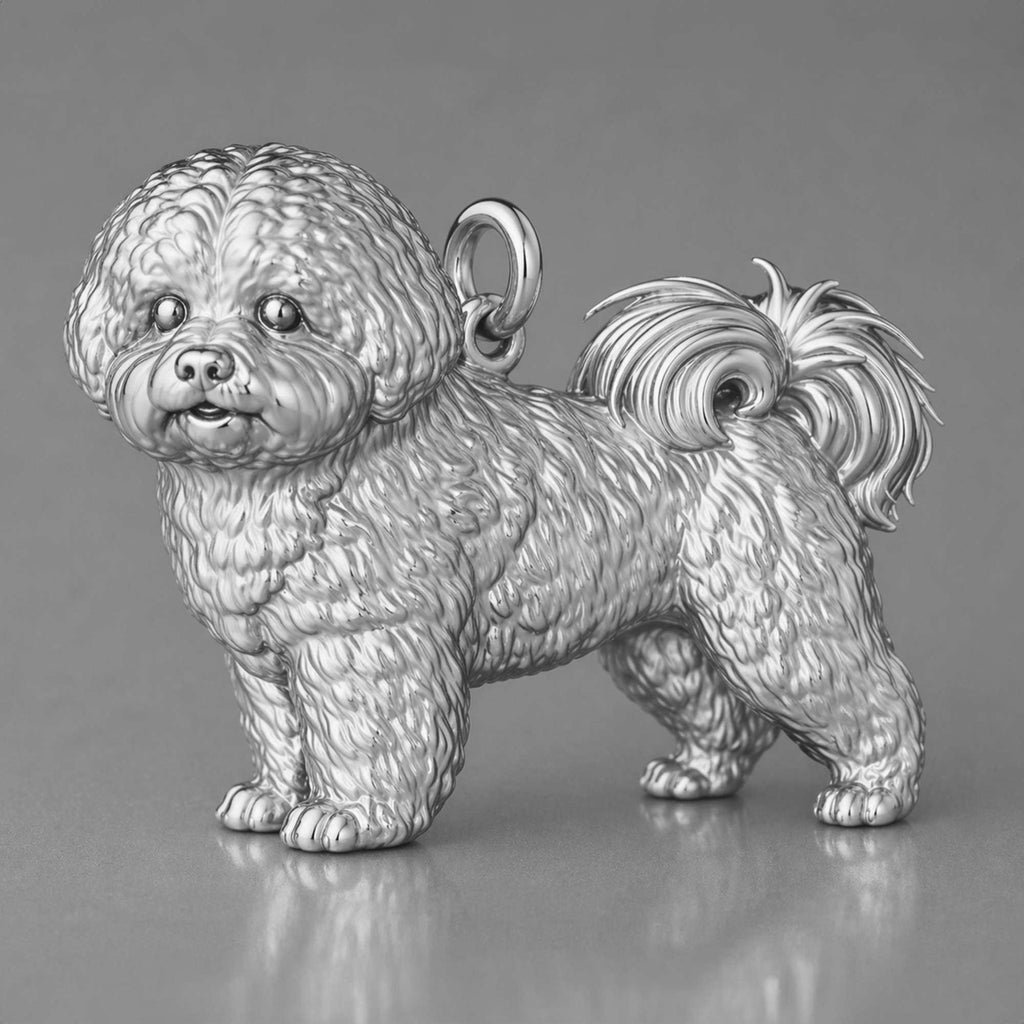 950 Platinum - Bichon Frise Dog Charm
