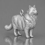 950 Platinum - Siberian Cat Charm