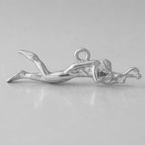 950 Platinum - Spear Fishing Diver Charm