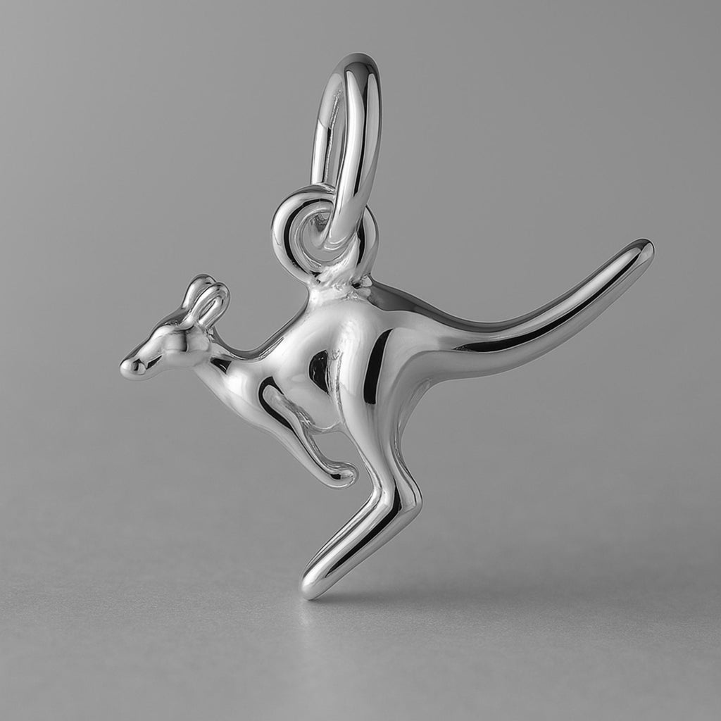 950 Platinum - Jumping Kangaroo Charm