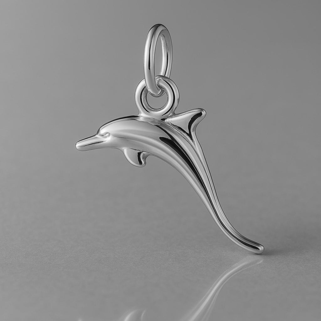 950 Platinum - Jumping Dolphin Charm