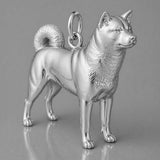 950 Platinum - Akita Dog Charm
