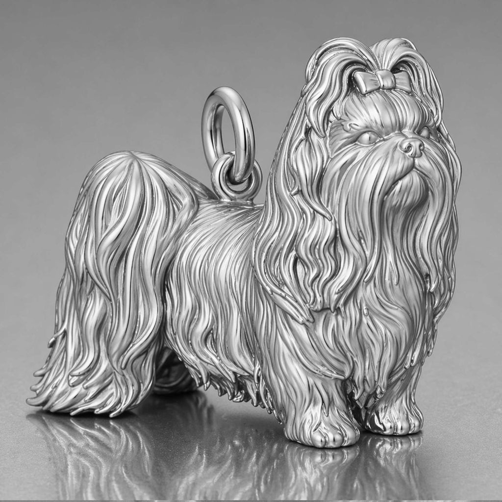 950 Platinum - Shih Tzu Dog Charm