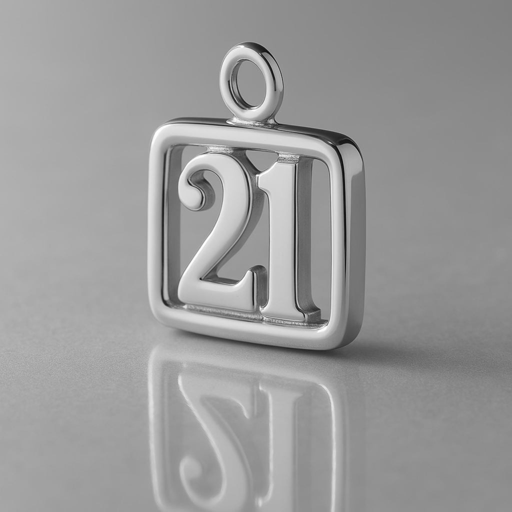 950 Platinum - 21 Pendant Charm