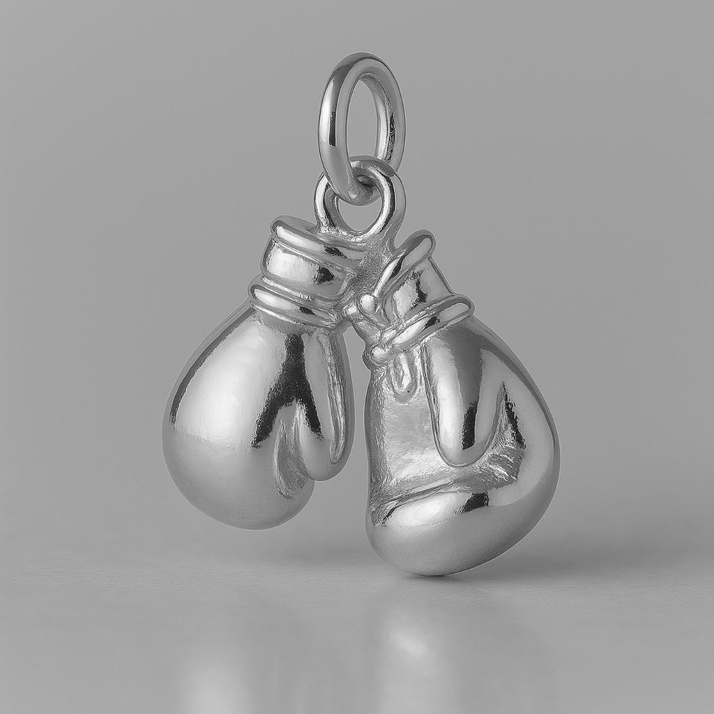 950 Platinum - Vintage Boxing Gloves Charm