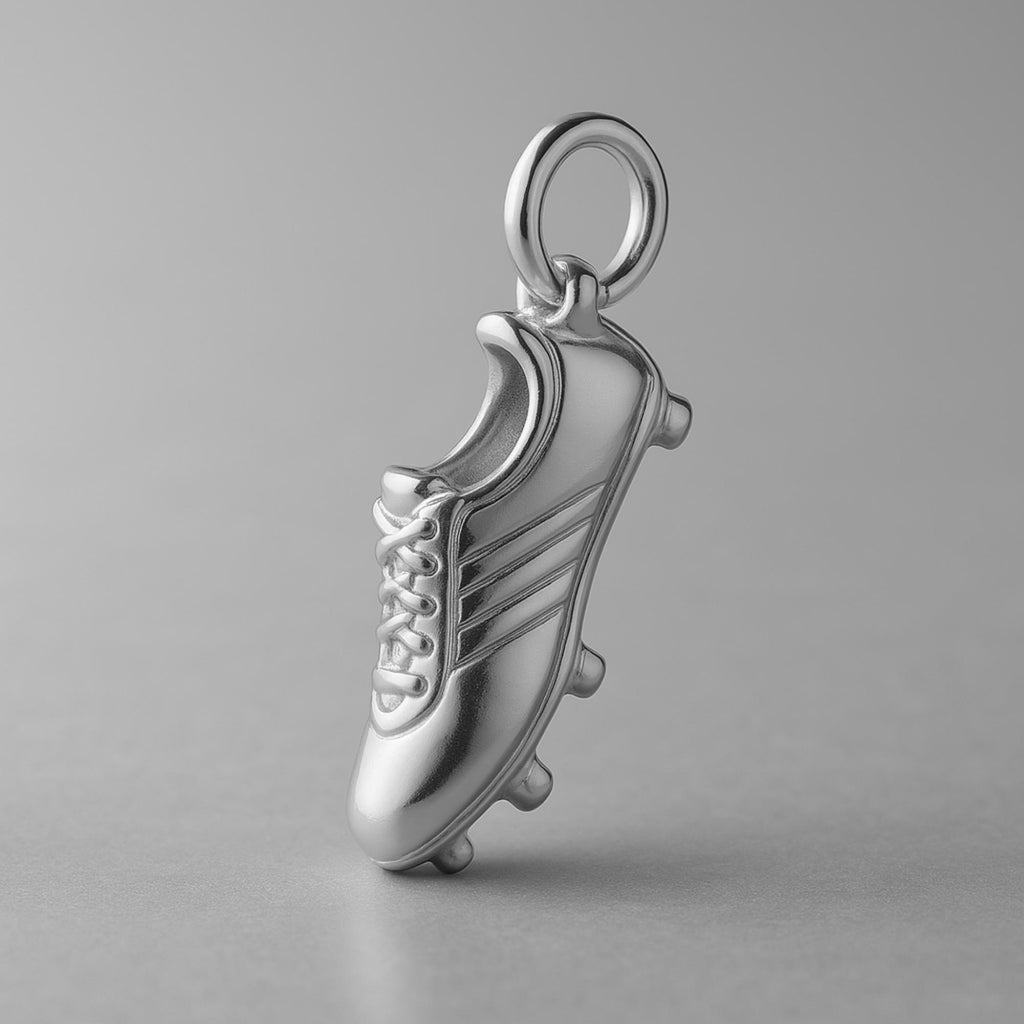 950 Platinum - Studded Football Boot Charm