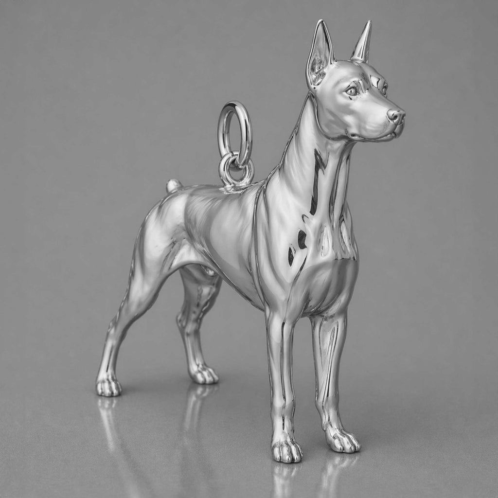 950 Platinum - Doberman Pinscher Dog Charm