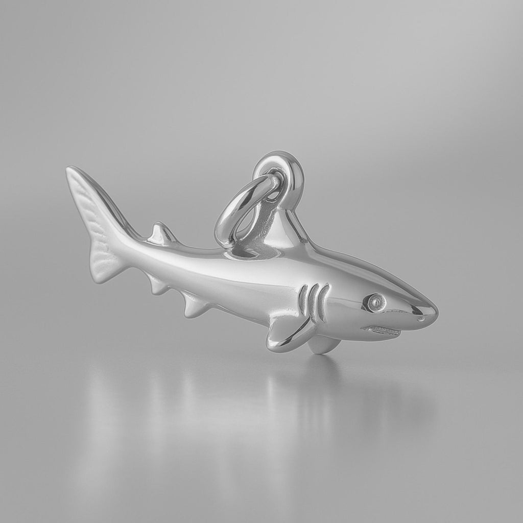 950 Platinum - Tiger Shark Charm