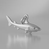 950 Platinum - Tiger Shark Charm