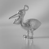 950 Platinum - Australian Pelican Charm