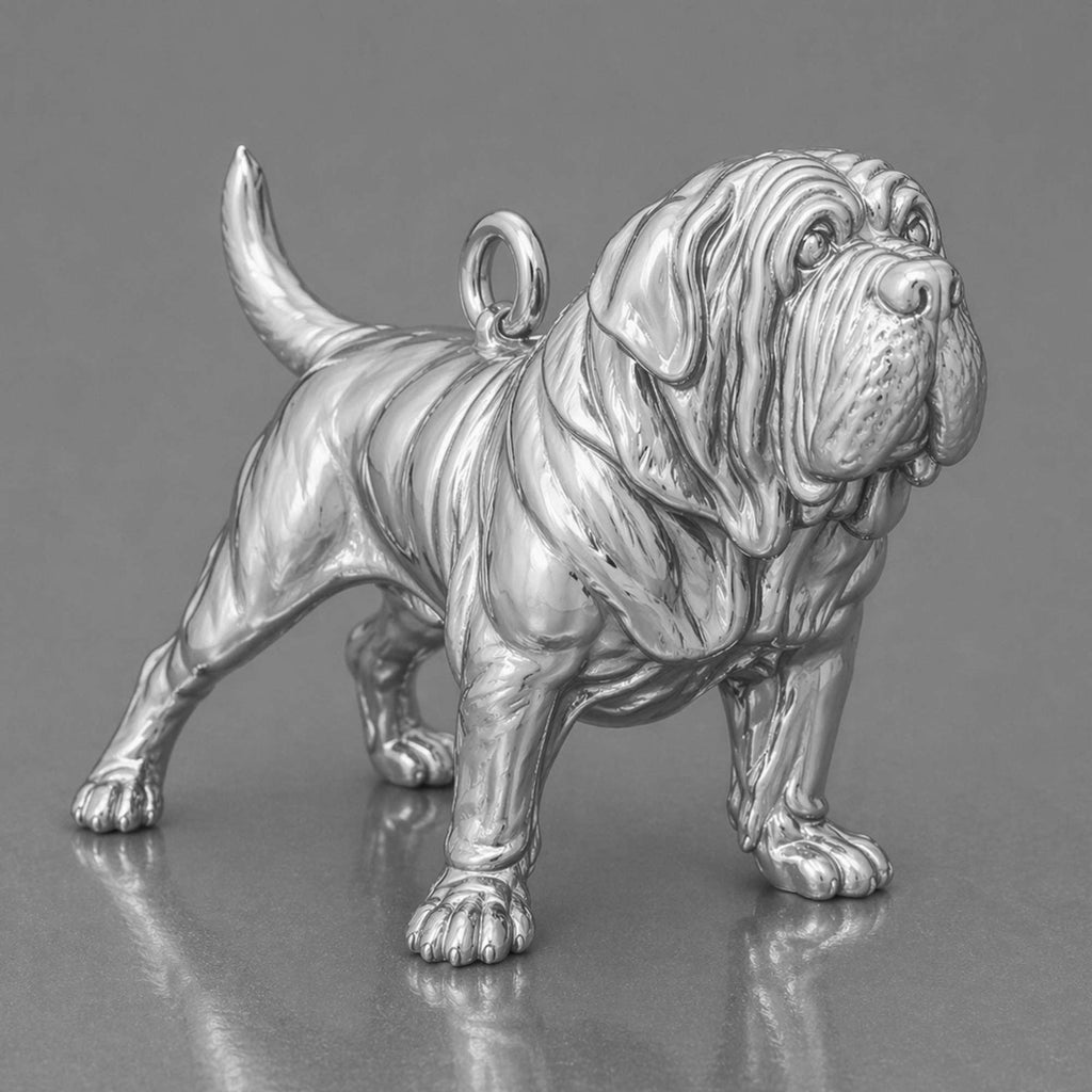 950 Platinum - Mastiff Dog Charm