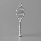 950 Platinum - Open Weave Tennis Racket Charm