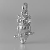 950 Platinum - Great Horned Owl Charm