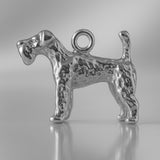 950 Platinum - Shaggy Labradoodle Dog Charm