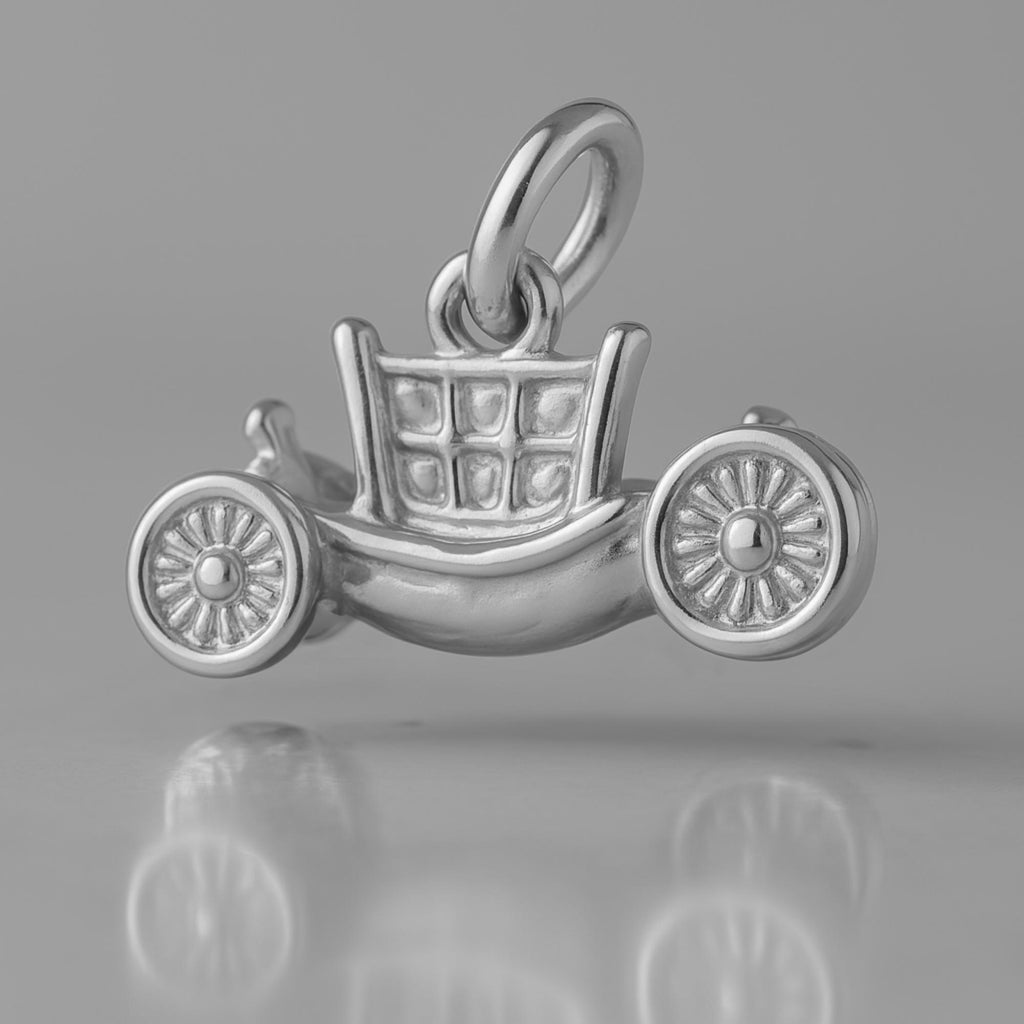950 Platinum - Princess Carriage Charm