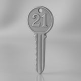 950 Platinum - 21 House Key Charm