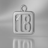 950 Platinum - 18 Pendant Charm