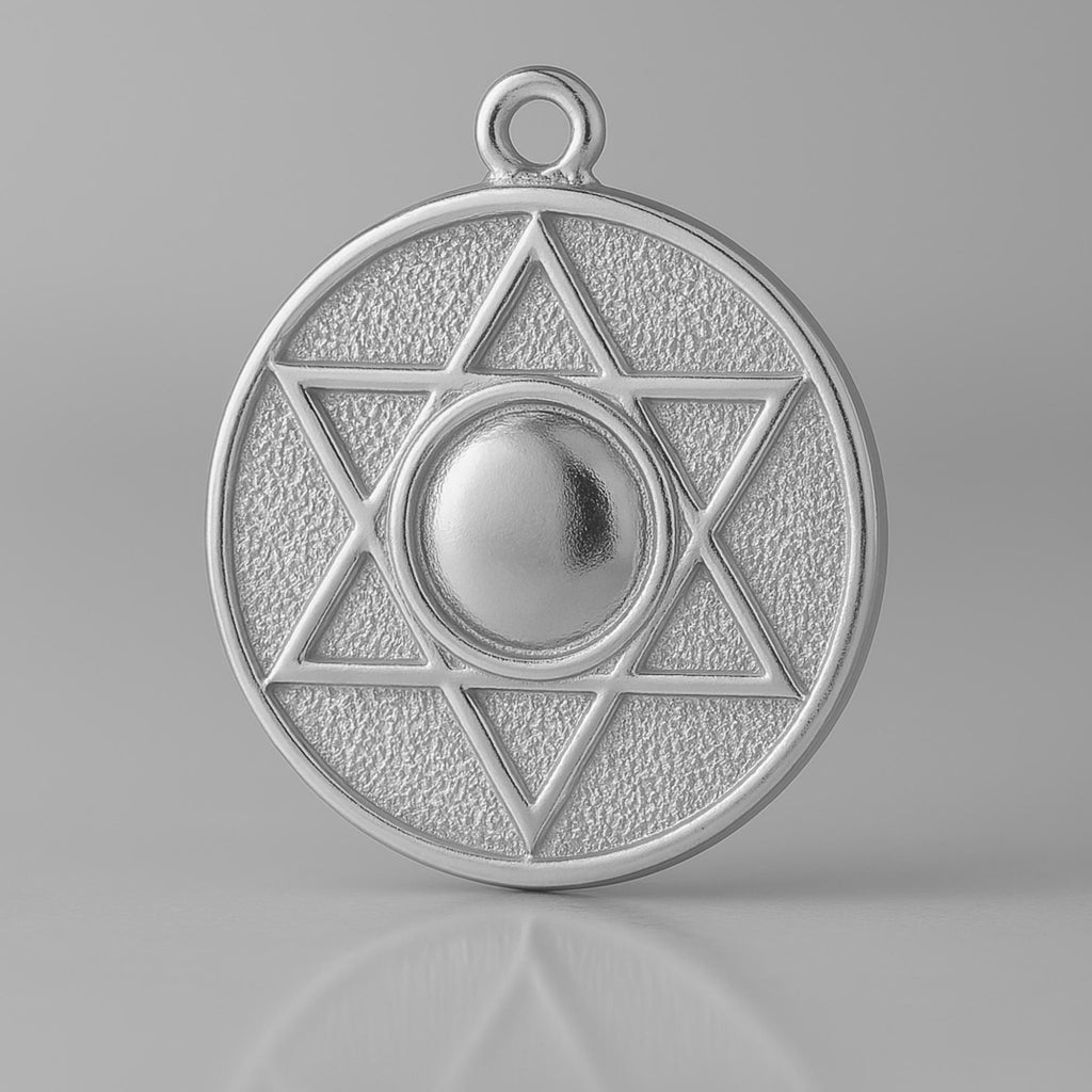950 Platinum - Star of David Amulet Charm