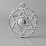 950 Platinum - Star of David Amulet Charm