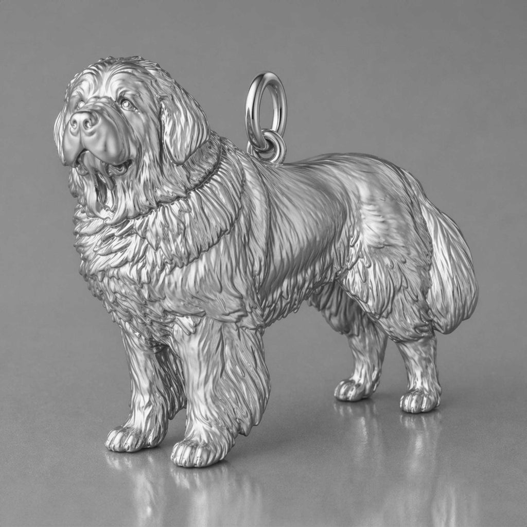 950 Platinum - Newfoundland Dog Charm