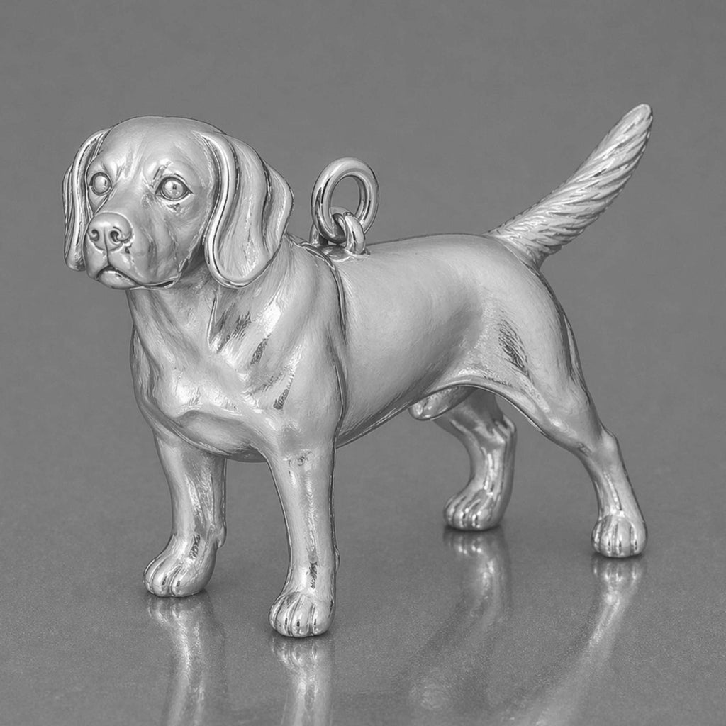 950 Platinum - Beagle Dog Charm