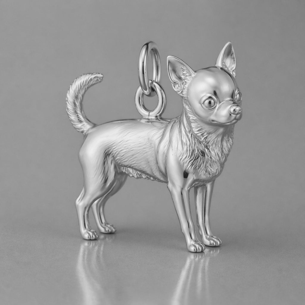 950 Platinum - Chihuahua Dog Charm