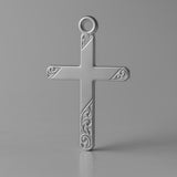 950 Platinum - Heirloom-Style Crucifix Charm