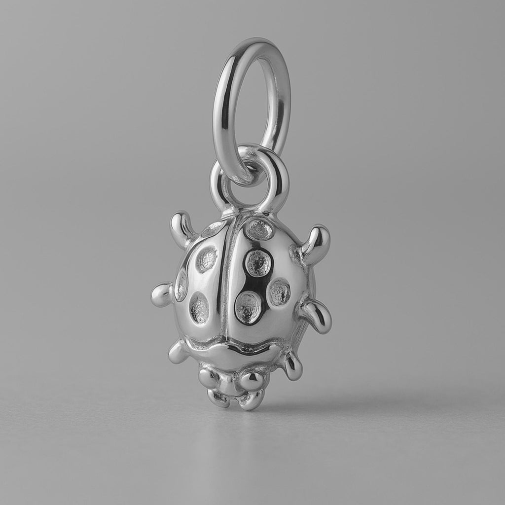 950 Platinum - Spotted Ladybug Charm