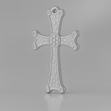 950 Platinum - Medieval Crucifix Charm