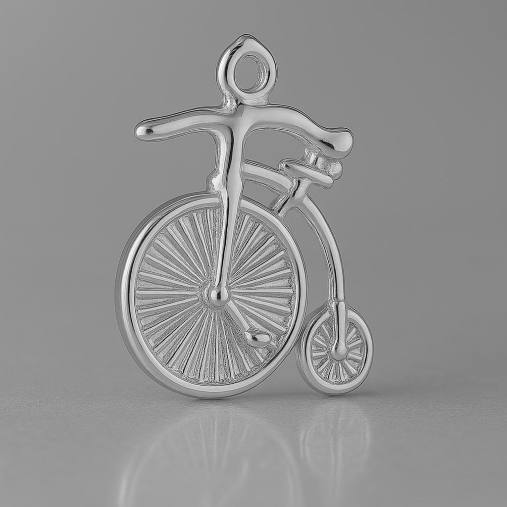 950 Platinum - Penny Farthing Charm