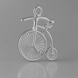 950 Platinum - Penny Farthing Charm