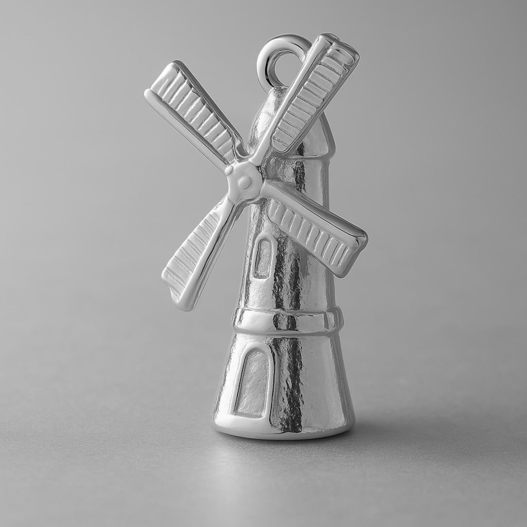 950 Platinum - Dutch Windmill Charm