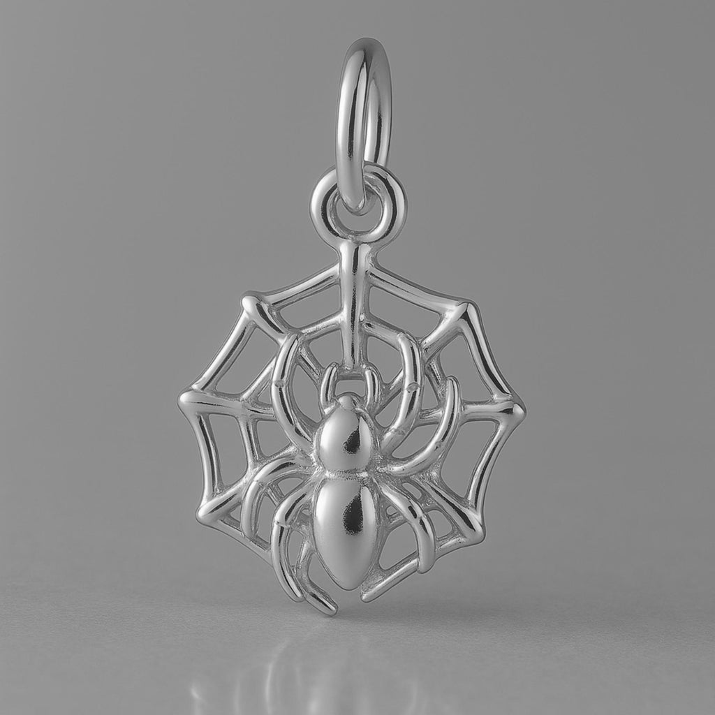 950 Platinum - Spider Web Charm