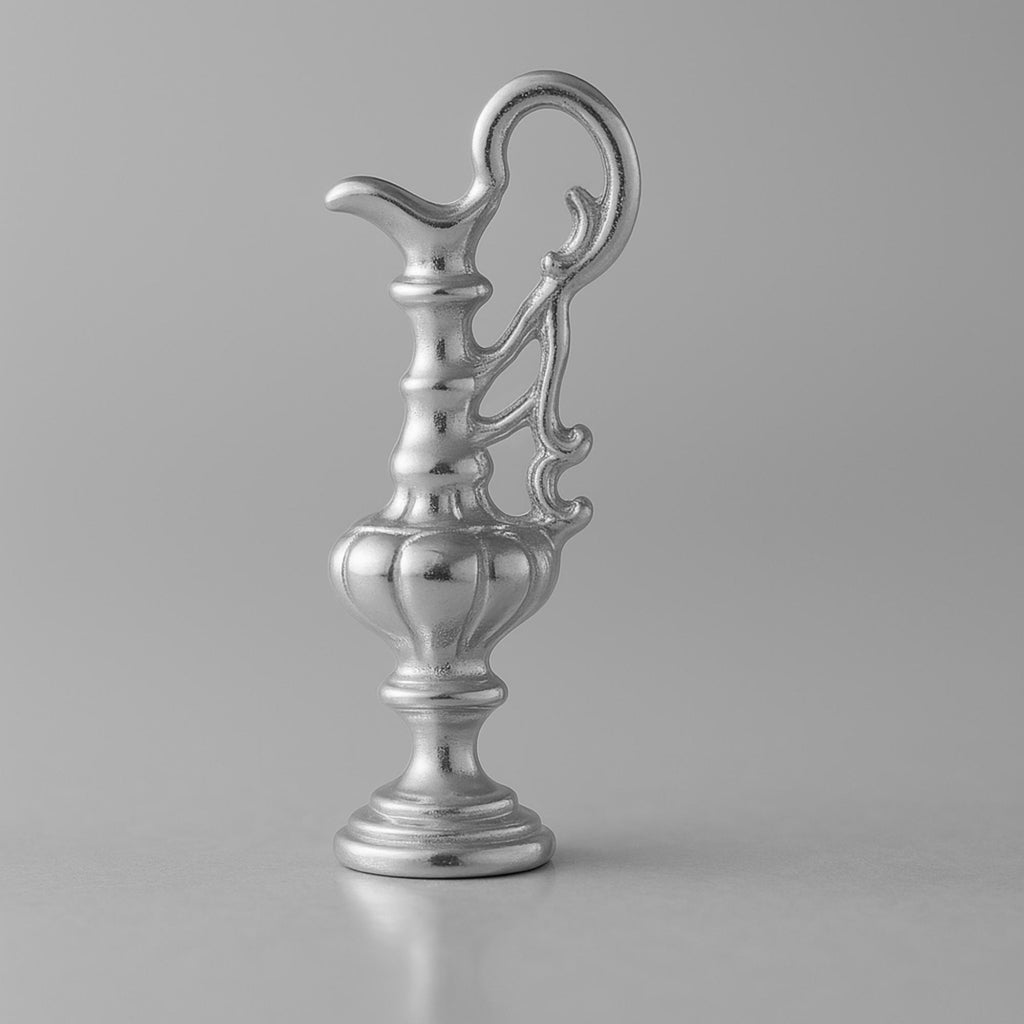 950 Platinum - Ornate Ewer Pitcher Charm
