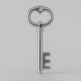 950 Platinum - Vintage Castle Key Charm