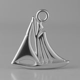 950 Platinum - Regatta Sailboat Charm
